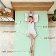 thumbnail image 1 of 1.5 inch Memory Foam Mattress Topper Full Bed, Breathable and Odorfree Mattress Topper for Sofa Bed for Pressure Relief Back Pain, Egg Crate Design, 74 * 52.5 in Green, 1 of 7