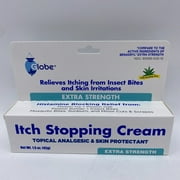 1.5 oz GLOBE Extra Strength Itch Stopping Cream Topical Analgesic EXP 03/2025