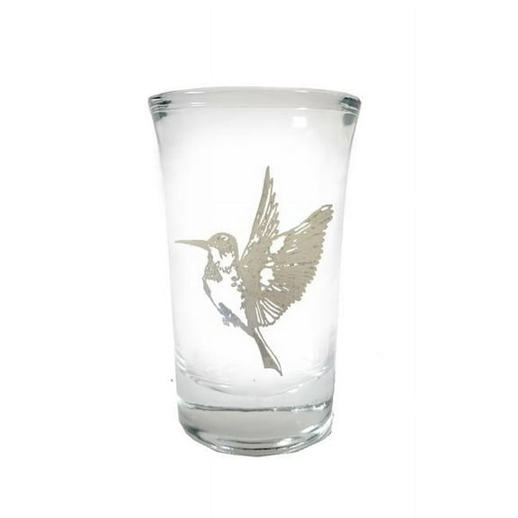 1.5 oz Hummingbird Engraved Shot Glass