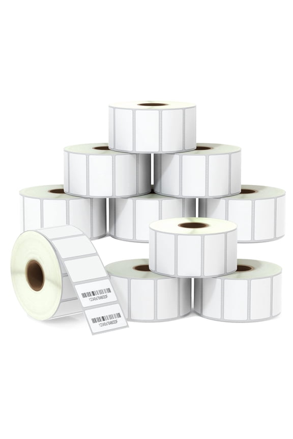 1.5" x 0.85" (38 mm x 22 mm) All Purpose Labels Compatible with Zebra & Rollo Label Printer,Premium Adhesive & Perforated [10 Rolls, 15000 Labels]
