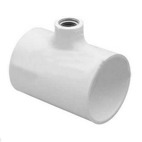 1.5 x 1.5 in. PVC Threaded Tee, White