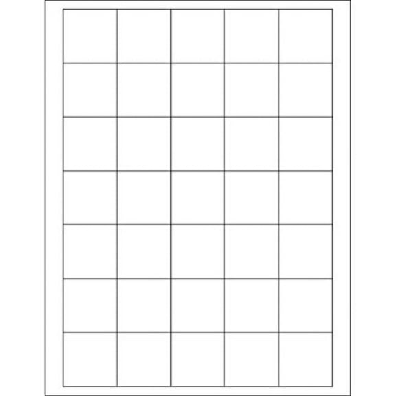 1.5 x 1.5 in. White Rectangle Laser Labels - Pack of 3500