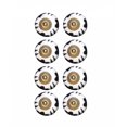 thumbnail image 1 of 1.5" x 1.5" x 1.5" Black White And Gold  Knobs 8 Pack, 1 of 2