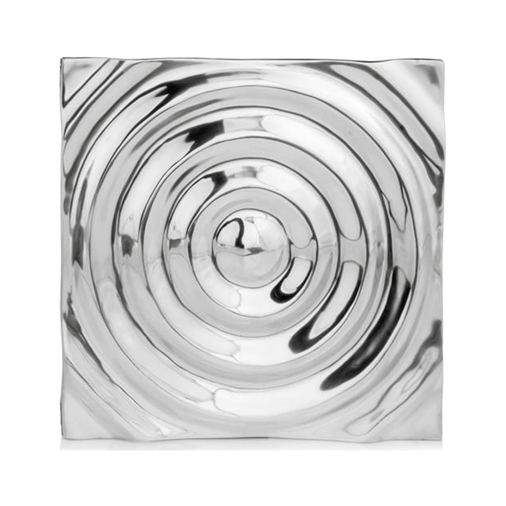Sadat 12" Silver Buffed Aluminum Rippled Wall Tile