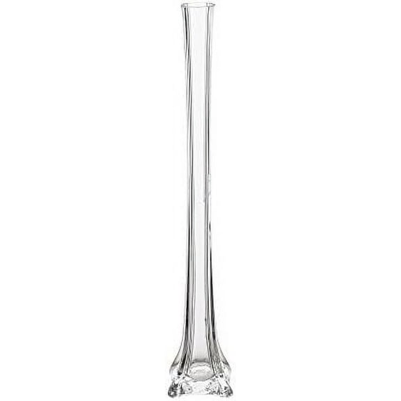1.5" x 20" Eiffel Tower Glass Vase - Set of 12, Clear$$Home Decor, Kitchen, & Other