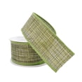 thumbnail image 1 of Celebrate It 1.5'' x 3yd. Moss Green Wired Woven Ribbon, 1 of 4
