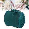 thumbnail image 1 of 1.5" x 5 Yard Chiffon Ribbon Fringe, Rustic Frayed Edges Ribbons for Wedding Invitations, Bridal Bouquets, Gifts Wrapping, Crafts, Holiday Party Decorations, Green, 1 of 9