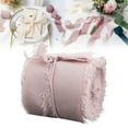 thumbnail image 1 of 1.5" x 5 Yard Chiffon Ribbon Fringe, Rustic Frayed Edges Ribbons for Wedding Invitations, Bridal Bouquets, Gifts Wrapping, Crafts, Holiday Party Decorations, Light Pink, 1 of 9