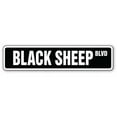 thumbnail image 1 of 1.5 x 7 in. Black Sheep Street Decal Family Hip Hop Duo Funny Sign, 1 of 1