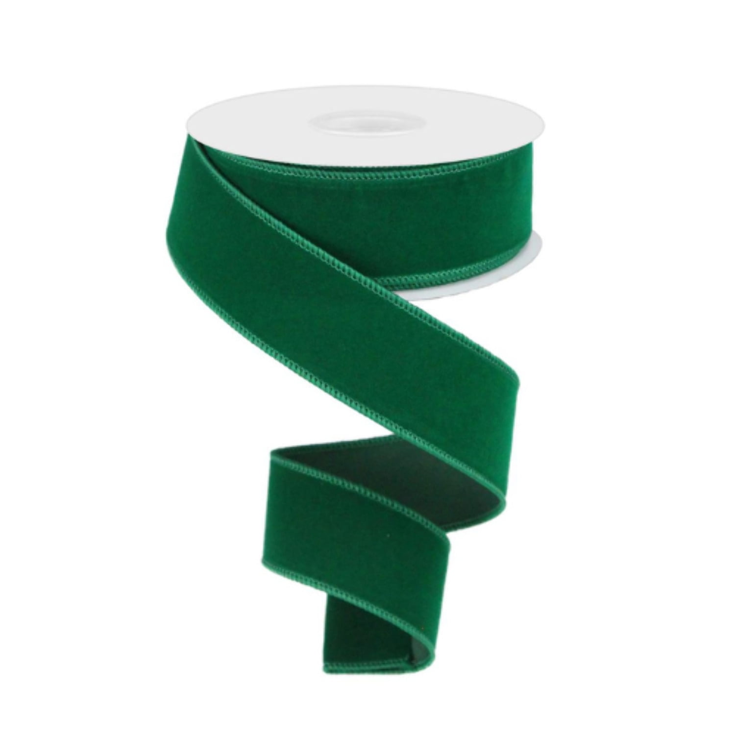 4 Rolls Emerald Regal Stripes Velvet Wired Ribbon | 10 Yards Each, Christmas & Holiday Decor