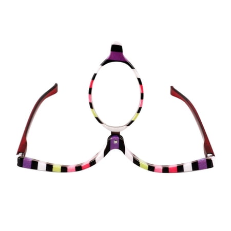+1.50~+4.0 Diopter Portable +1.50~+4.0 Diopter Vision Care Woman Rotating Makeup Reading Glasses Magnifying Glasses Folding Eyeglasses Cosmetic Glasses STRENGTH 2.50
