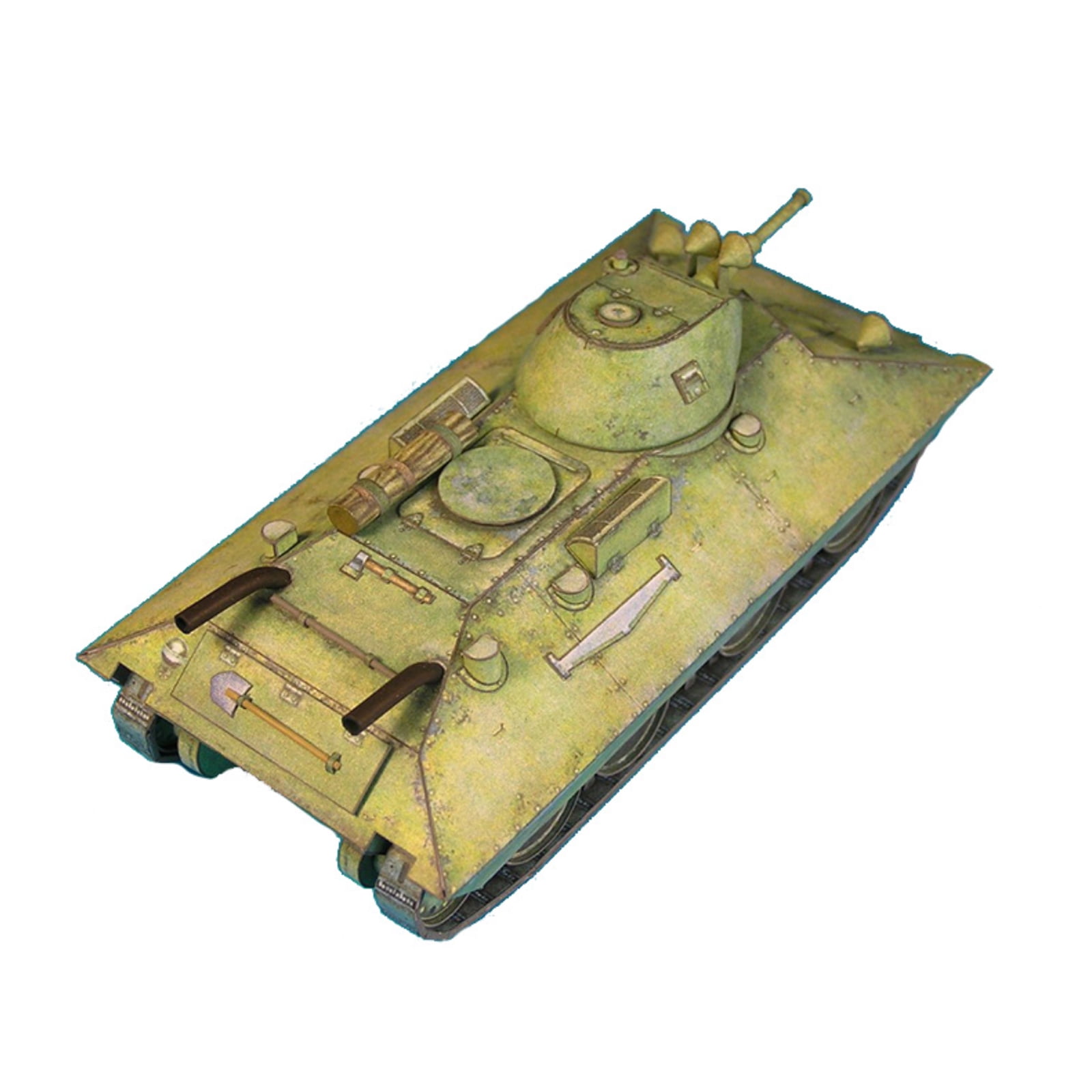 1:50 BT-SV Light Tank Paper Military Model Armored Vehicle Armored Car Collection (Unassembled Kit )