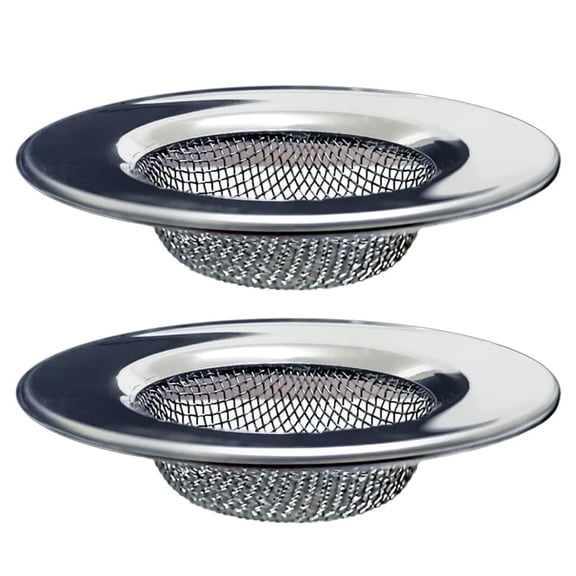 1.50" Bathtub Strainers, Bathroom Sink Strainers, Shower Drain Hair Catcher, Drain Strainer for Laundry, Mop Pool, Utility, Slop, RV Sink, Stainless Steel, Pack-2