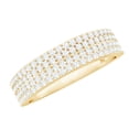 thumbnail image 1 of Rosec Jewels Certified Moissanite Half Eternity Wedding Band - Thick Band Ring - D-VS1 Quality, 18K Yellow Gold, US 10.50, 1 of 9