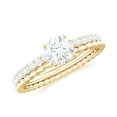 thumbnail image 1 of 1.50 CT Moissanite Solitaire Engagement Ring for Women in Gold (5 mm Round Shape Moissanite), 10K Yellow Gold, US 12.25, 1 of 9