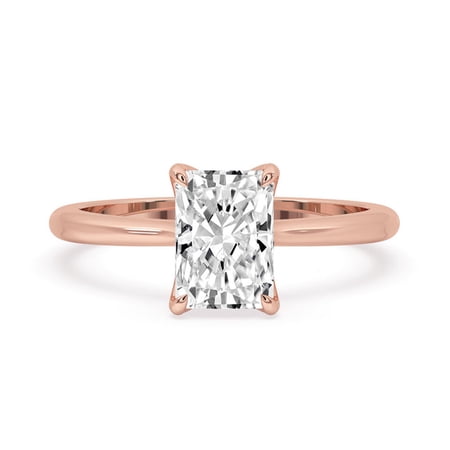 1.50 CT Radiant Cut Lab Grown Diamond Engagement Ring With Solitaire IGI Certified Lab Created Ring 14k Gold Proposal Ring For Her.