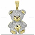 thumbnail image 1 of 1.50 CT Round Cut Cubic Zirconia Teddy Bear Pendant 3D Charm 14K Yellow Gold Over Sterling Silver, 1 of 4