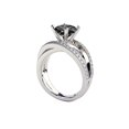 thumbnail image 1 of 1.50 CTW Black Diamond Ring 14K White Gold Multi Band Unique Vintage, 1 of 5