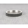 thumbnail image 1 of 1.50 Carat 3 Stackable Ring set Classic Black Moissanite Diamond Wedding Ring Wedding Band 925 Sterling Silver With 18k White Gold Plating, 1 of 5