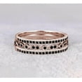 thumbnail image 1 of 1.50 Carat 3 Wedding Ring Wedding Band Stackable Ring Anniversary Ring Trio Ring Set 925 Sterling Silver 18k Rose Gold Plating, 1 of 5