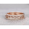 thumbnail image 1 of 1.50 Carat 3 wedding Ring set Wedding Band Stackable Ring set 10k Rose Gold, 1 of 4