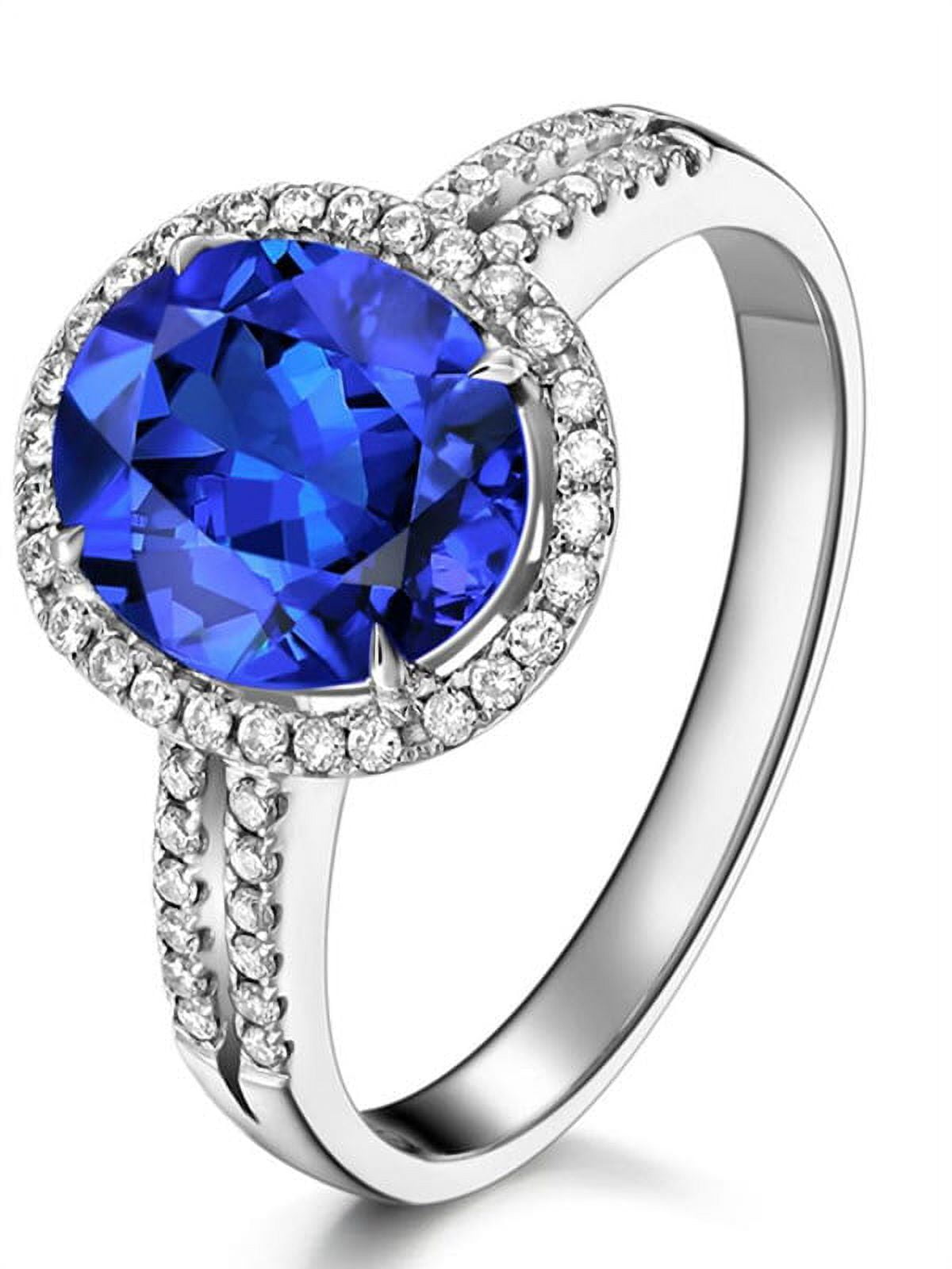 Shraddha Shree Gems Beautiful Blue Sapphire Diamond Engagement Ring at Rs  16500 in New Delhi