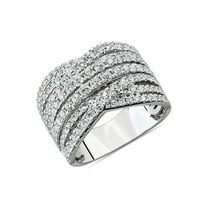 1.50 Carat Brilliant Round Cut Natural Diamond Stunning Engagement Band for Ladies in Solid 950 Platinum Size 7