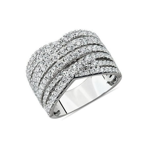 1.50 Carat Brilliant Round Cut Natural Diamond Stunning Engagement Band for Ladies in Solid 950 Platinum Size 7
