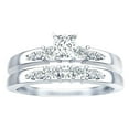 thumbnail image 1 of 1.50 Carat Classic Man made diamond moissanite Bridal Set Sterling Silver with 18k Gold Plating, 1 of 4