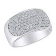 thumbnail image 1 of AFFY 1.50 Carat (Ctw) Round Shape White Natural Diamond Men's Cluster Engagement Ring 10k Solid Gold, 1 of 1