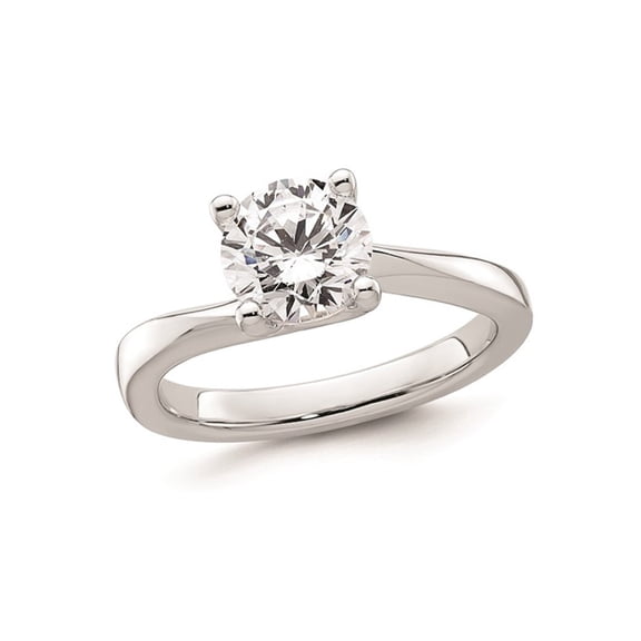 1.50 Carat (Ctw VS2-VS1, D-E-F) IGI Certified Lab-Grown Diamond By-Pass Engagement Ring in 14K White Gold for Women