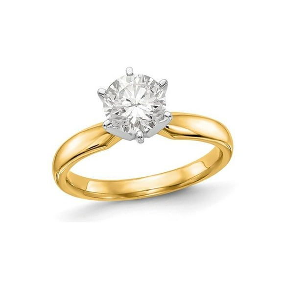 1.50 Carat (Ctw VS2-VS1, D-E-F) IGI Certified Lab-Grown Diamond Solitaire Engagement Ring in 14K White Gold for Women