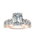 thumbnail image 1 of 1.50 Carat Excellent Emerald Cut Natural Diamond Solitaire with Accents Beautiful Ring for Anniversary Solid 14K Rose Gold Size 4.5, 1 of 8
