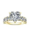 thumbnail image 1 of 1.50 Carat Excellent Heart Cut Natural Diamond Beautiful Solitaire with Accents Bridal Ring for Bride Solid 18K Yellow Gold Size 5, 1 of 8