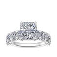 thumbnail image 1 of 1.50 Carat Excellent Radiant Cut Natural Diamond Solitaire with Accents Beautiful Ring for Women Solid 18K White Gold Size 11.5, 1 of 8