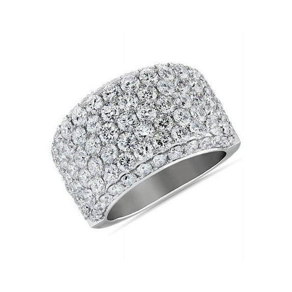 1.50 Carat Excellent Round Cut Natural Diamond Beautiful Eternity Band for Anniversary Solid 18K White Gold Size 4.5