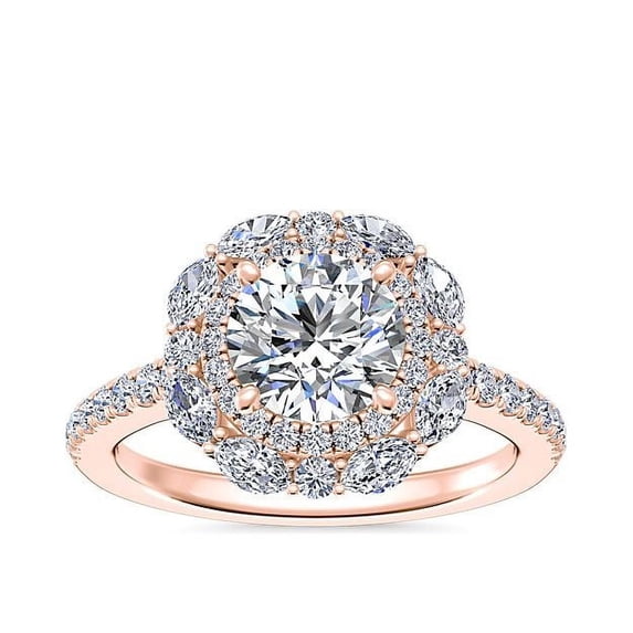 1.50 Ct Round Cut Stylish Solitaire Natural Diamond (F-G/VS1) Anniversary Ring for Gift Solid 14K Rose Gold Size 4.5 by Diamond-Capitals