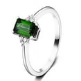 thumbnail image 1 of 1.50 Carat Green Emerald and Diamond Engagement Ring for Her in White Gold, 1 of 3