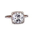 thumbnail image 1 of 1.50 Carat Halo Moissanite and Moissanite Wedding Ring with 18k Gold Plating, 1 of 6