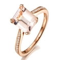 thumbnail image 1 of 1.50 Carat Morganite and Diamond Halo Engagement Ring in Rose Gold, 1 of 4