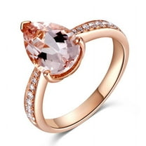 1.50 Carat Morganite and Diamond Halo Engagement Ring in Rose Gold