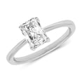 thumbnail image 1 of 1.50 Carat - Radiant Shape Lab Grown Basket Regular Shank Setting Solitaire Diamond Engagement Ring in 14K White Gold | E-F Color, VS1-VS2 Clarity (Ring Size: 5), 1 of 3