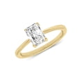 thumbnail image 1 of 1.50 Carat - Radiant Shape Lab Grown Basket Regular Shank Setting Solitaire Diamond Engagement Ring in 14K Yellow Gold(Ring Size: 7), 1 of 5
