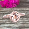thumbnail image 1 of 1.50 Carat Round Cut Morganite Ring Engagement Ring Promise Ring Anniversary Ring 10k Rose Gold Pink Gem Stone Art Deco, 1 of 6