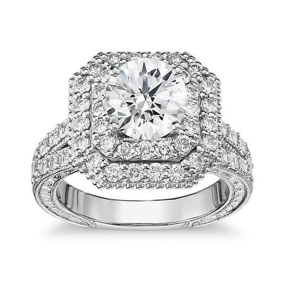 1.50 Carat Round Cut Solitaire Natural Diamond Stunning Proposal Ring for Ladies in 14K White Gold Size 3 (F-G/VS1) by Diamond-Capitals
