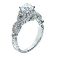 thumbnail image 1 of 1.50 Carat Round cut Halo Diamond and Moissanite Engagement Ring with 18k Gold Plating, 1 of 2