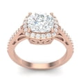thumbnail image 1 of 1.50 Ct Cushion Cut Moissanite Diamond 925 Sterling Silver Rose Vermeil Women Wedding Rings, 1 of 7
