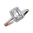 thumbnail image 1 of 1.50 Ct Halo Moissanite & Diamond Wedding Ring in 10k White Gold, 1 of 5