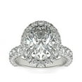 thumbnail image 1 of 1.50 Ct Oval Cut Genuine Diamond Solitaire with Accents Wonderful Ring for Ladies Solid 18K White Gold Size 10.5, 1 of 8