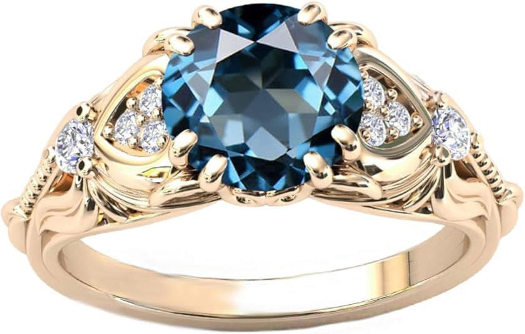 Women's Multi-Color Topaz Gemstone Ring – 925 Sterling Silver – Wedding/Engagement Gift - View #2